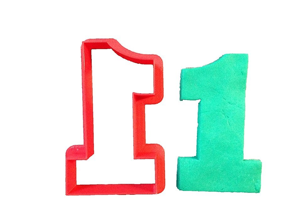 Number One Cookie Cutters (3.5 inches)