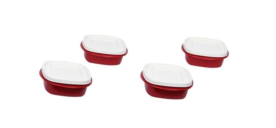 Cutting Edge Snap Tight Storage Container Set, 600ml, Set of 4, Red