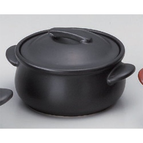 Casserole utw675-21-144 [6 x 4.8 x 3.2 inch] Japanece ceramic Black 12cm casserole tableware