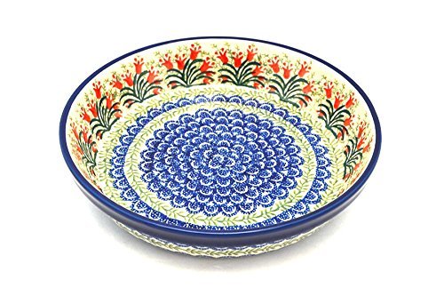 Polish Pottery Baker - Pie Dish - Crimson Bells