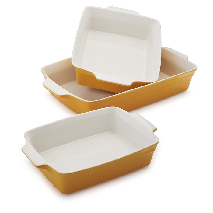 Sur La Table Stoneware Bakers Y09-3SR , Set of 3, Honey