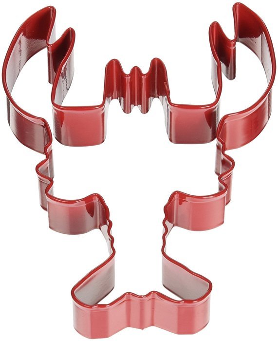 R & M Polyresin Coated Lobster Cookie Cutter, 5-Inch, Red