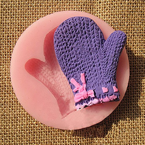 Bluelover Girl Woolen Glove Silicone Fondant Cake Mold Chocolate Clay Mould