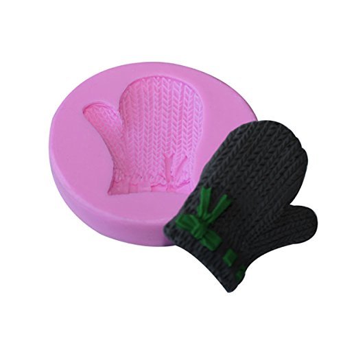 Bluelover Girl Woolen Glove Silicone Fondant Cake Mold Chocolate Clay Mould N3