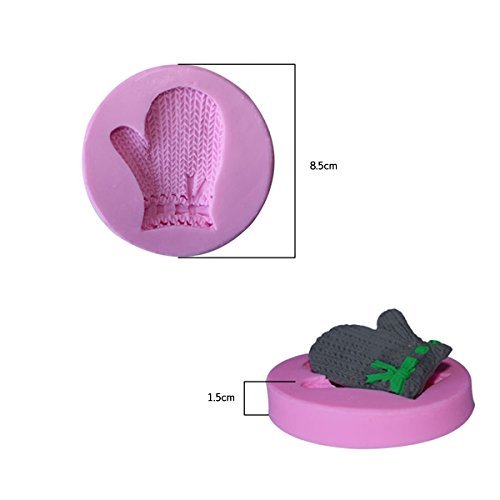 Bluelover Girl Woolen Glove Silicone Fondant Cake Mold Chocolate Clay Mould N4