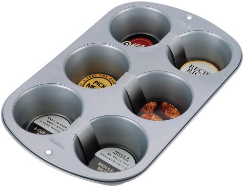 Recipe Right Jumbo Muffin Pan-6 Cavity 4""X2