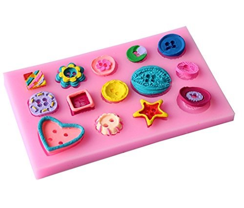 1pcs, Beautiful Button Series Shape Silicone Mold, for Fondant Cake Mold, Bakware Tools, Soap ,Sugar Tool