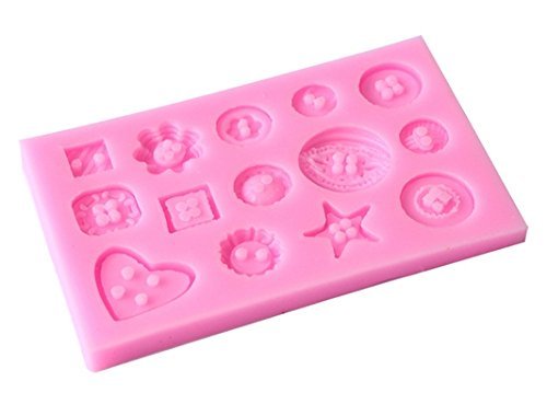 1pcs, Beautiful Button Series Shape Silicone Mold, for Fondant Cake Mold, Bakware Tools, Soap ,Sugar Tool N2