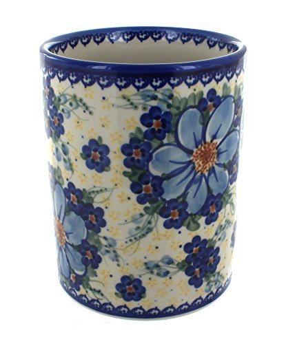 Polish Pottery Daisy Surprise Utensil Jar
