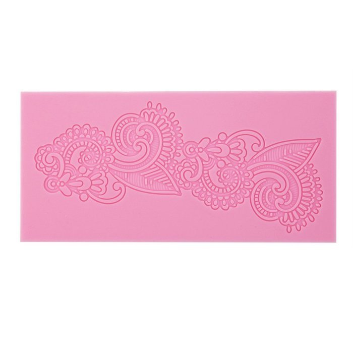 Cake Decorating Mold Tool Soft Silicone Embossing Mould Gum Fondant Lace Paste