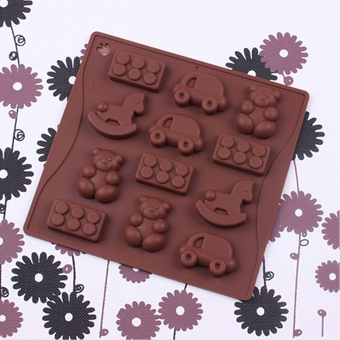 Shevalues Chocolate Molds Silicon 15 Animals Pattern for Homemade DIY N26