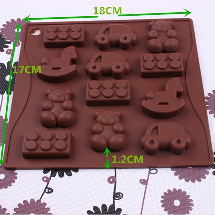 Shevalues Chocolate Molds Silicon 15 Animals Pattern for Homemade DIY N29