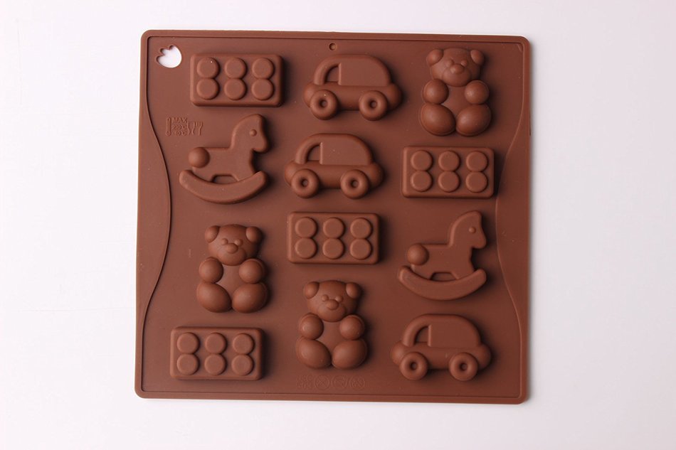 Shevalues Chocolate Molds Silicon 15 Animals Pattern for Homemade DIY N30