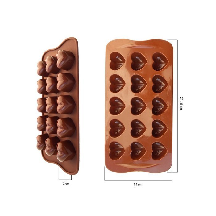 Shevalues Chocolate Molds Silicon 15 Animals Pattern for Homemade DIY N38