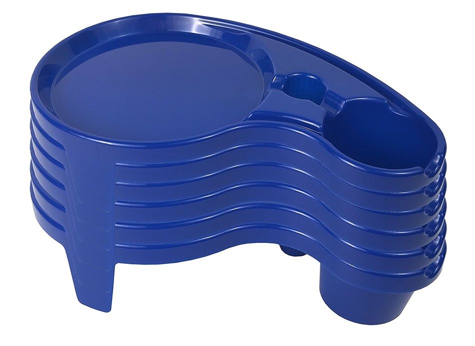 The Original Party Pal Cup, Plate & Utensil All-in-One Tray and Holder (6 Pack), White N15