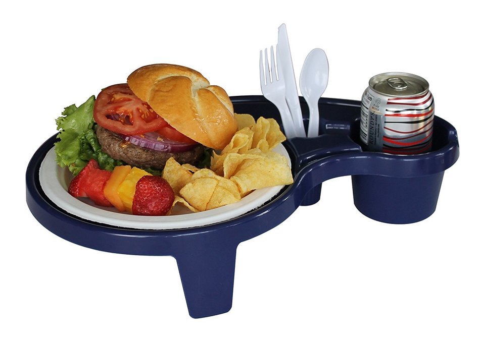 The Original Party Pal Cup, Plate & Utensil All-in-One Tray and Holder (6 Pack), White N16