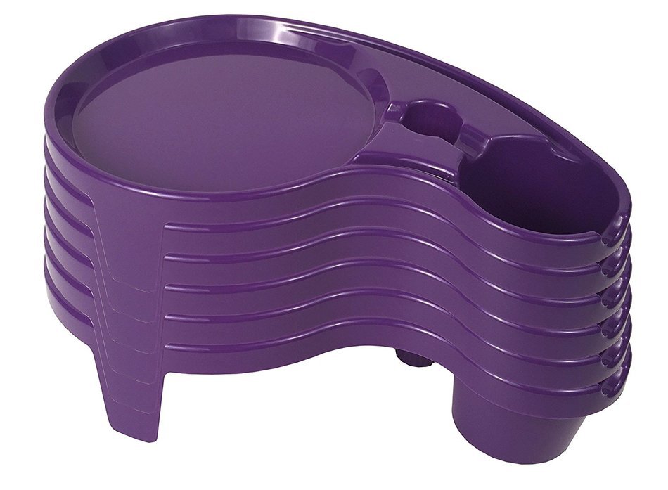 The Original Party Pal Cup, Plate & Utensil All-in-One Tray and Holder (6 Pack), White N19