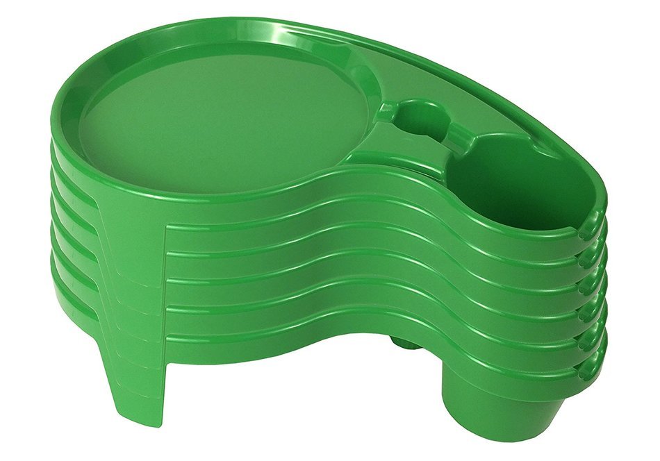 The Original Party Pal Cup, Plate & Utensil All-in-One Tray and Holder (6 Pack), White N39
