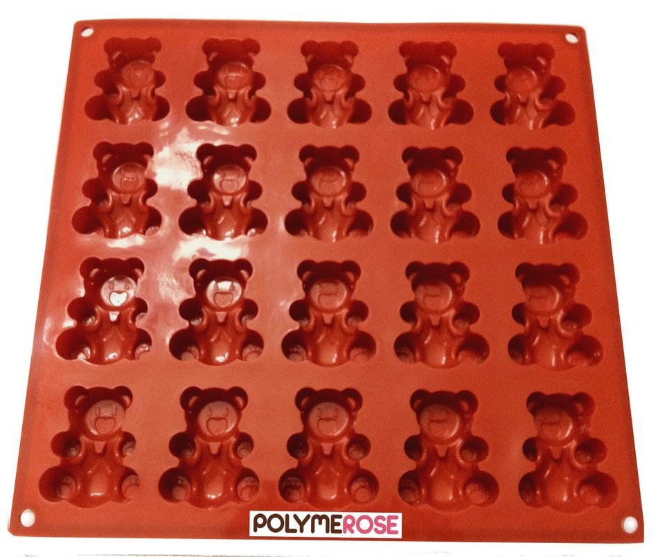 BEARS Silicon Baking Pan Mold - 20 Cavity - By Polymerose T.M. N2