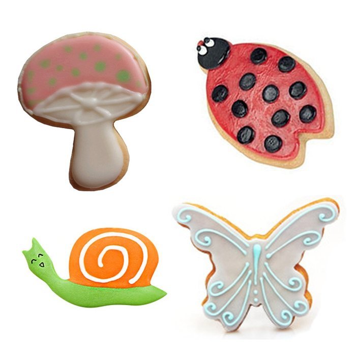 BeBeFun Stainless Steel Cookie Cutter Set Cookie Cutter Bulk Fondant Cutter Fruit Cutter Fondant Cake Decoration... N7