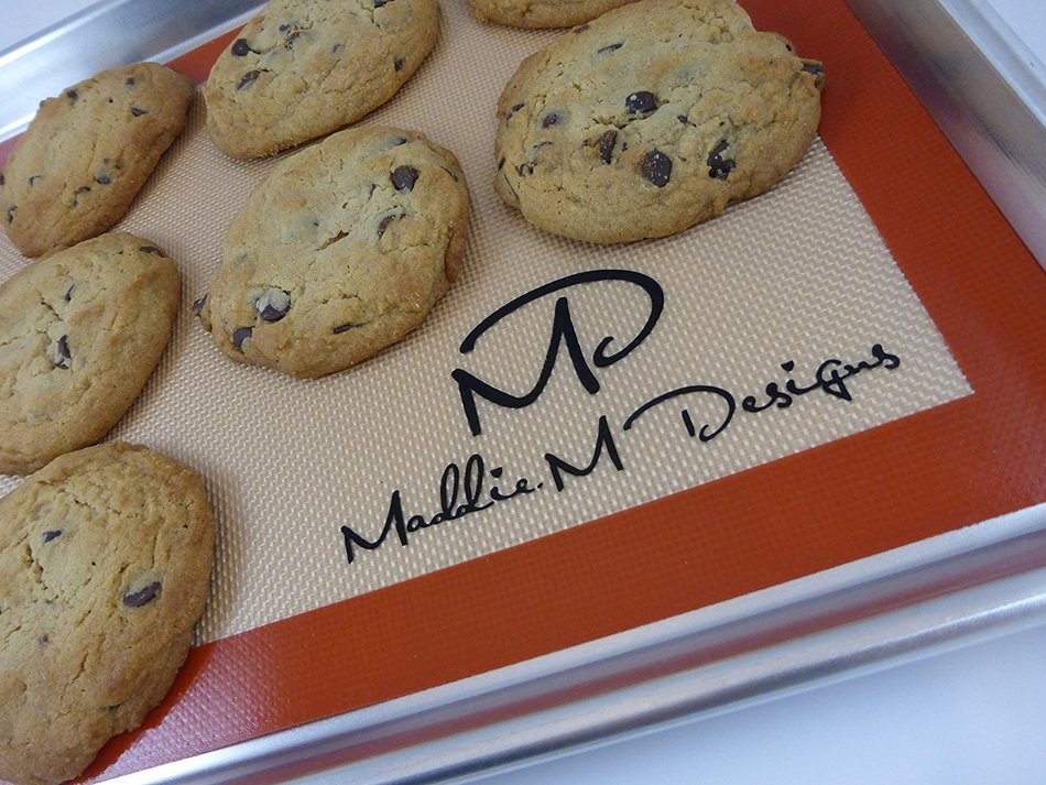 Maddie M Designs Non-Stick Silicone Baking Mat, 3 Pack (2 x 16.5"x11", 1 x 11.5"x8.5") N11
