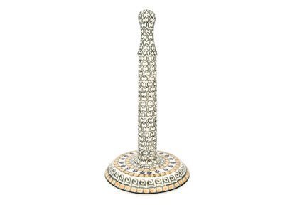Polish Pottery Herb Garden Paper Towel Holder