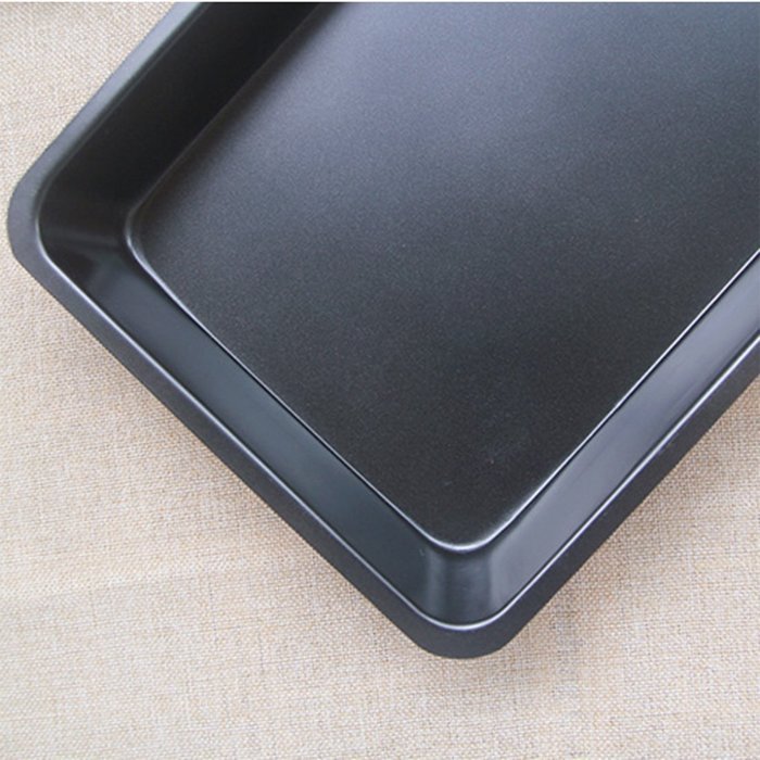 Bakeware Sets, WOLFBUSH 3Pcs Set Rectangle Carbon Steel Non-stick Baking Pan Cookies Plate Bakeware - Black +... N3