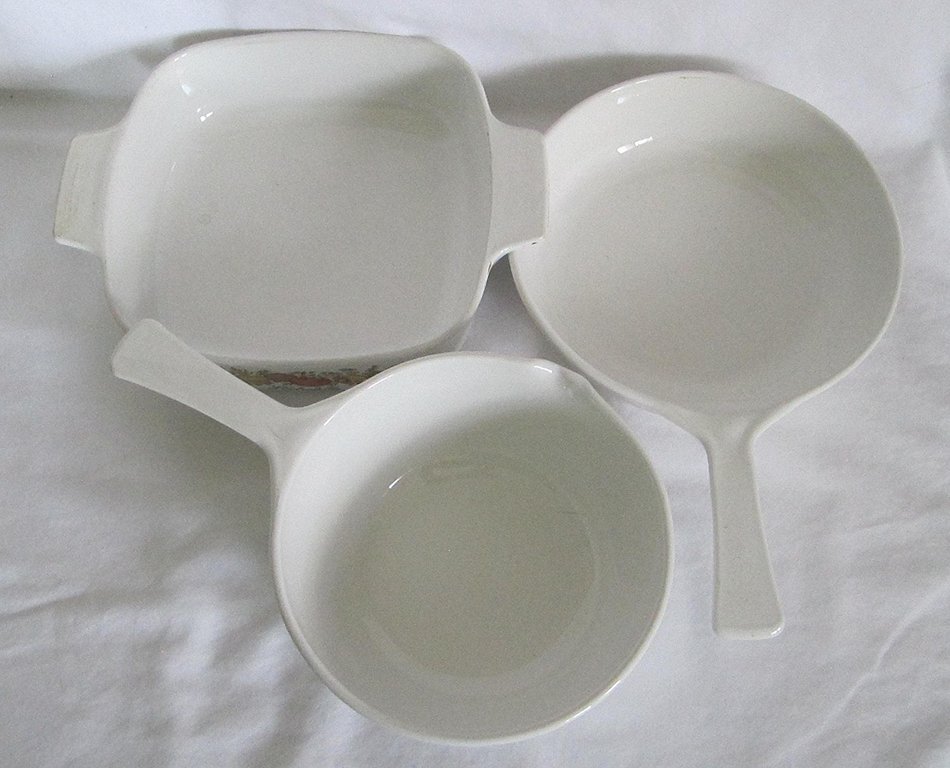 Set of 3 - Vintage 1970s Corning Ware " Spice O' Life " Covered Skillet & Casserole Baking Dishes (2 1/2 cup,... N2