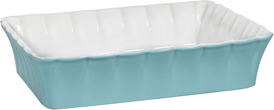 3 Qt Betty Aqua 12"L Rectangle Baker