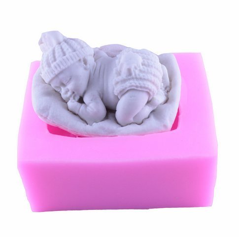 Sleeping Baby Candy Making Mold Fondant Mold Silicone Mold for Baby Shower Party Birthday Party Cake Decoration... N3