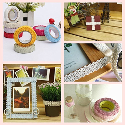 Bargain World 1.7M Bilateral Lace Fabric Tape Self Adhesive 9 Colors