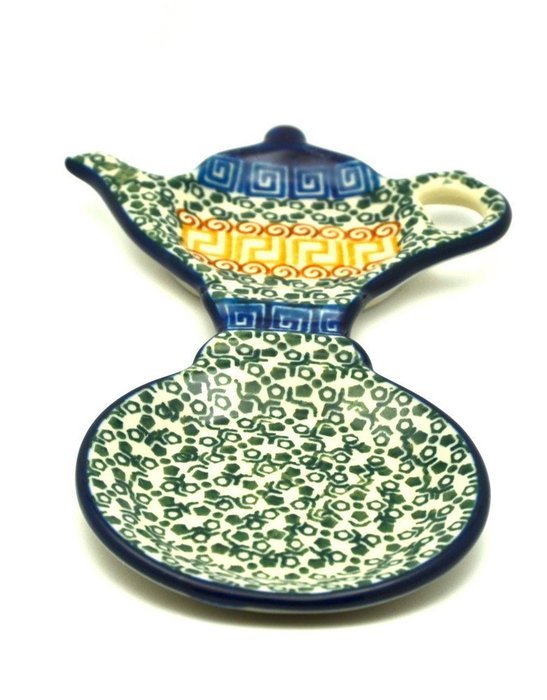 Polish Pottery Tea Bag & Mug Holder - Autumn
