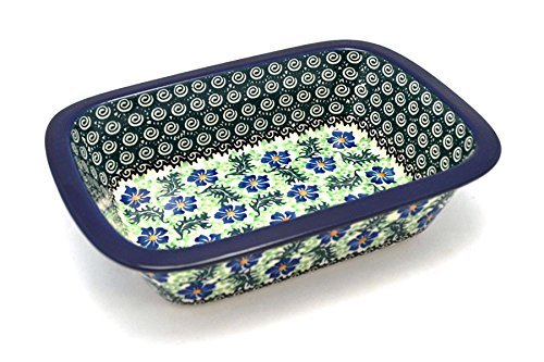Polish Pottery Baker - Rectangular with Grip Lip - Sweet Violet