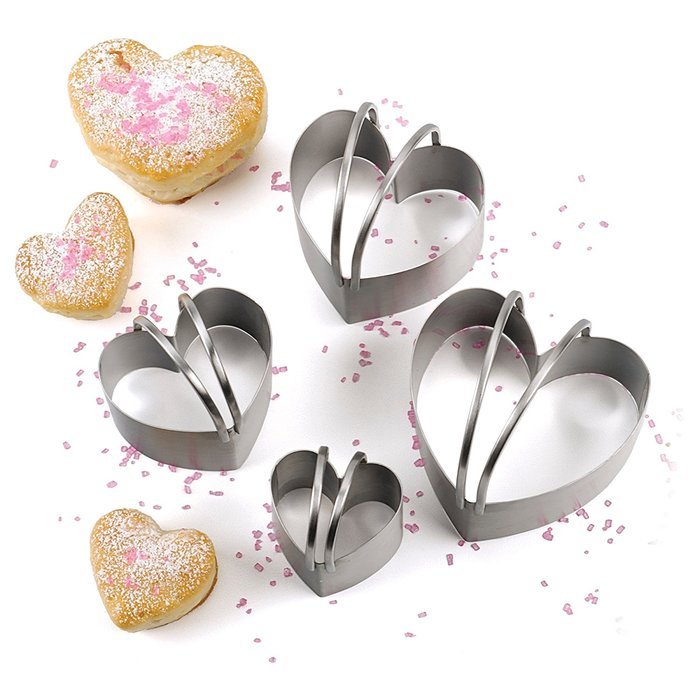 RSVP Endurance Heart Shaped Biscuit Cutter, Set of 4