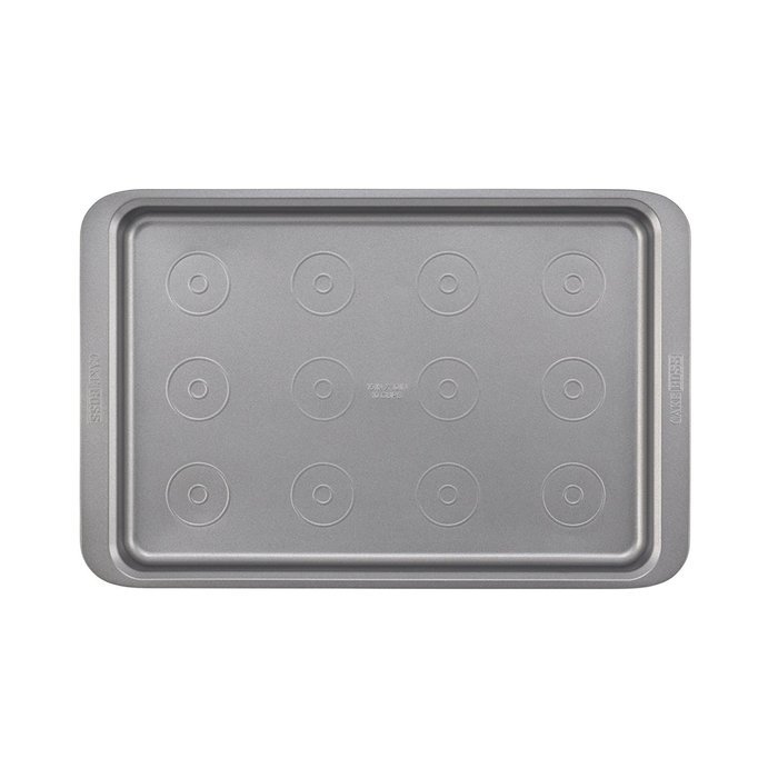Cake Boss Basics Nonstick Bakeware 10-Inch by 15-Inch Covered Cookie Pan, Gray N3