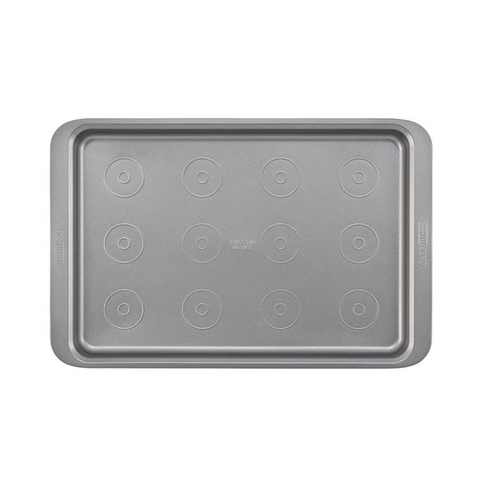 Cake Boss Basics Nonstick Bakeware 10-Inch by 15-Inch Covered Cookie Pan, Gray N8