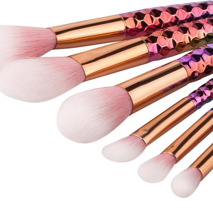 Mikey Store Cosmetic Makeup Brush Makeup Brush Eyeshadow Brush (6pc Multicolo B)