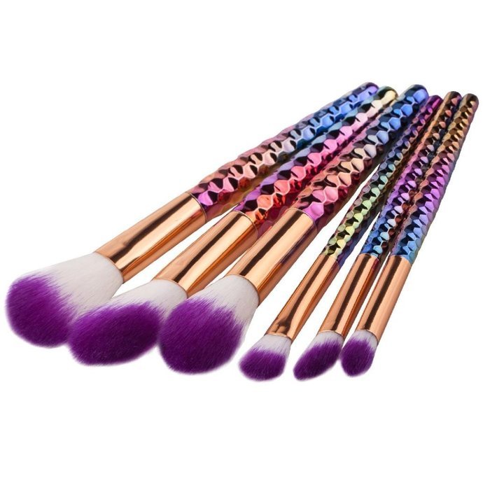 Mikey Store Cosmetic Makeup Brush Makeup Brush Eyeshadow Brush (6pc Multicolo B) N8