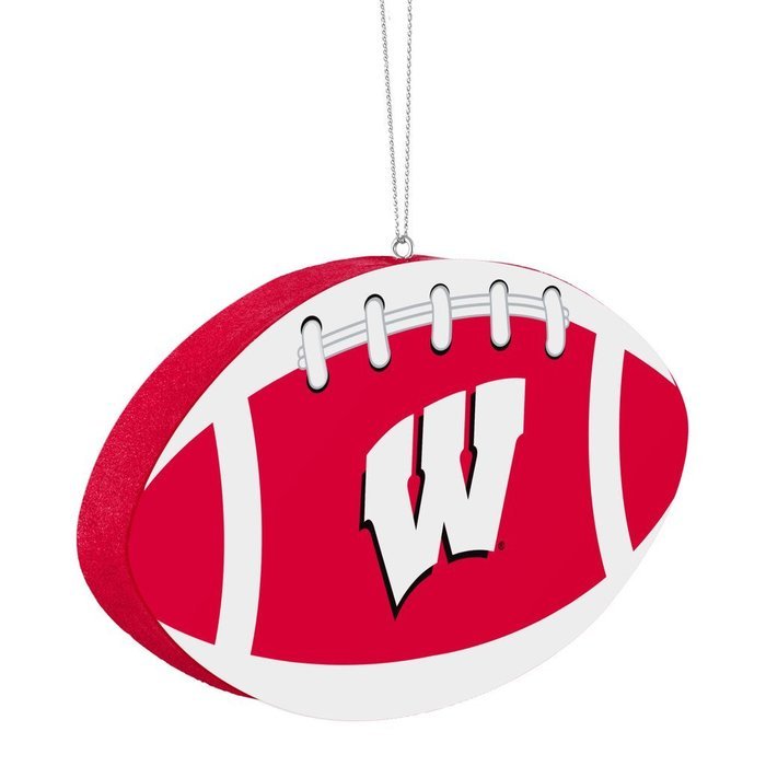 NCAA Wisconsin Badgers Plastic Christmas Ball Ornament 5 Pack Foam Bundle 2 Pack By Forever Collectibles N2