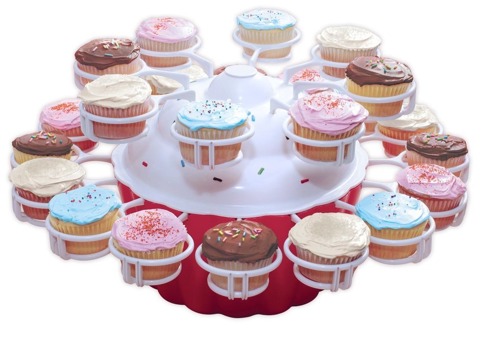 Mrs. Fields Dessert Diva All-in-One Dessert Carrier and Server, Red N14