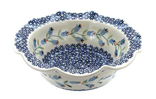 Polish Pottery Tulip Small Scallop Bowl
