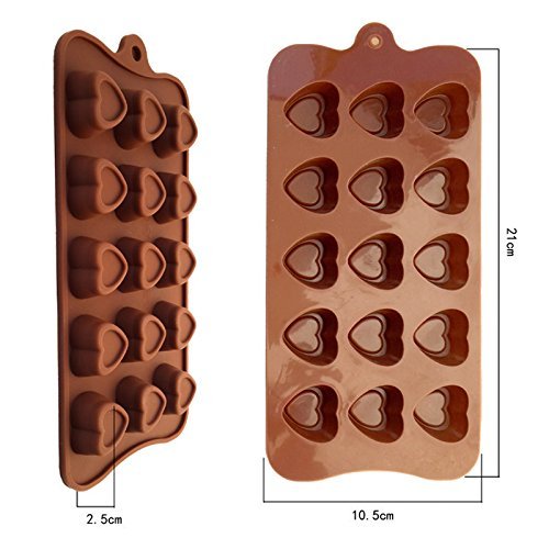 Silicone Heart Chocolate Molds Jelly Ice Molds Cake Mould Bakeware