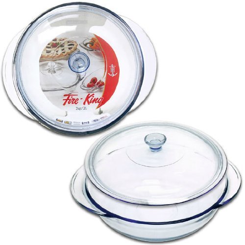 Fire King 2 Qt Covered Casserole Dish, by Anchor Hocking