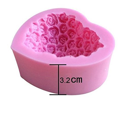Lariy Baking Silicone Cake Mold Bakeware Decorating Gum Paste Fondant Clay Soap Rose N4
