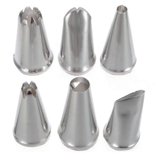 "6pcs Stainless Steel Cake Decoration Icing Piping Nozzle tip" shopping