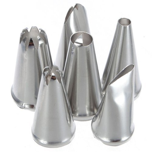 "6pcs Stainless Steel Cake Decoration Icing Piping Nozzle tip" shopping N2