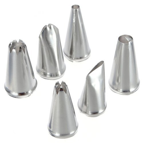"6pcs Stainless Steel Cake Decoration Icing Piping Nozzle tip" shopping N3