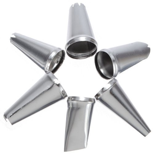 "6pcs Stainless Steel Cake Decoration Icing Piping Nozzle tip" shopping N4
