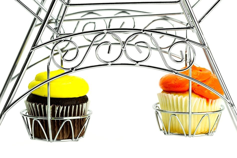 Ferris Wheel Cupcake Stand - Rotating Dessert Holder Station Tower - Spinning Cupcake Tray N4