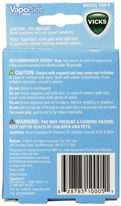 Vicks Sleepytime Waterless Vaporizer Scent Pads N3